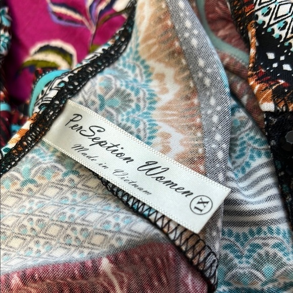 PerSeption Concept - Multicolor Sleeveless Maxi Dress Size 1X - Picture 10 of 10